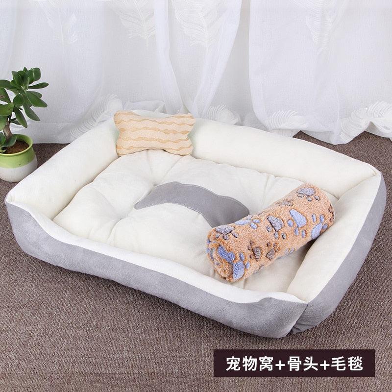 CozyPaws Deluxe: Washable & Warm Pet Haven for Dogs and Cats - Ghostspetpalace.com