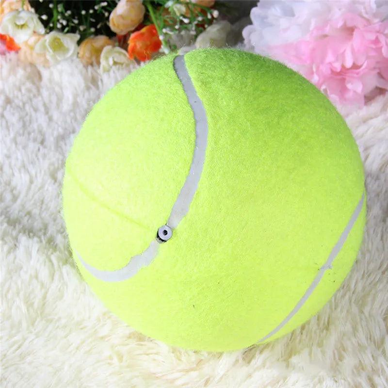 24CM Giant Tennis Ball For Dog Chew Toy Big Inflatable Tennis Ball Pet Dog Interactive Toys Pet Supplies Outdoor Cricket Dog Toy - Ghostspetpalace.com