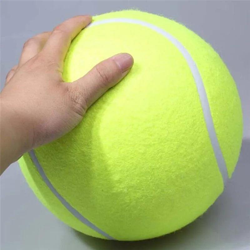 24CM Giant Tennis Ball For Dog Chew Toy Big Inflatable Tennis Ball Pet Dog Interactive Toys Pet Supplies Outdoor Cricket Dog Toy - Ghostspetpalace.com
