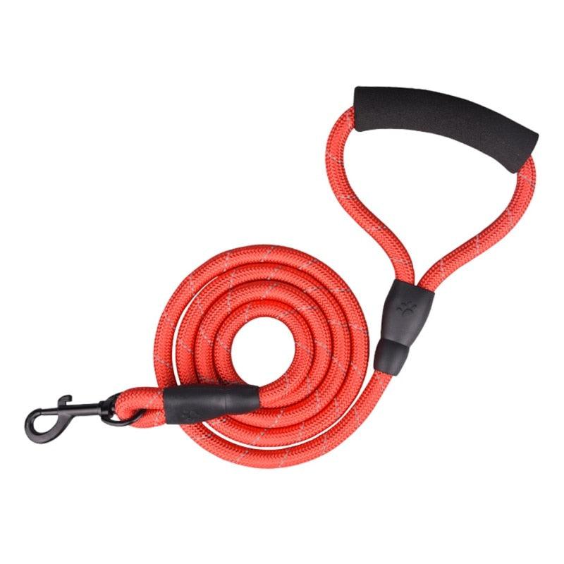 2 Way Braided Nylon Dual Dog Leash Double Lead Rope Strong Pet Leash Walking Running Leads For Couplers With Soft Padded Handle Ghostspetpalace.com