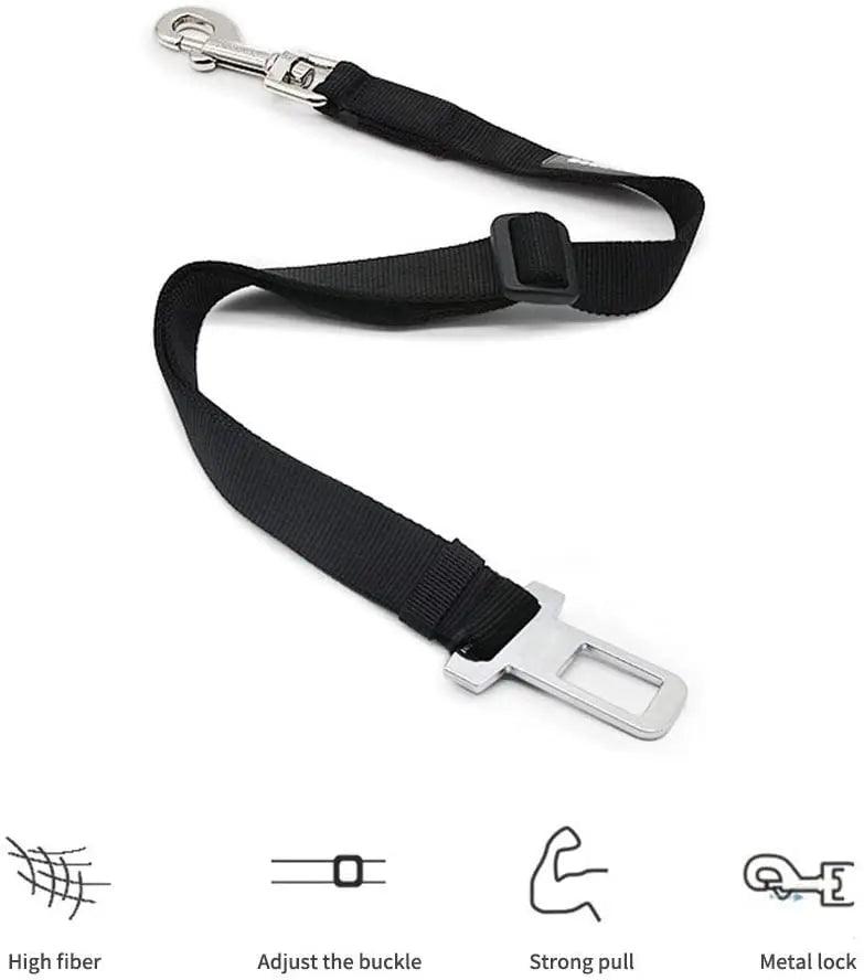 SafeTravels: Car Safe Seat Belt Leash for Secure Pet Travel & Safety on the Move. - Ghostspetpalace.com