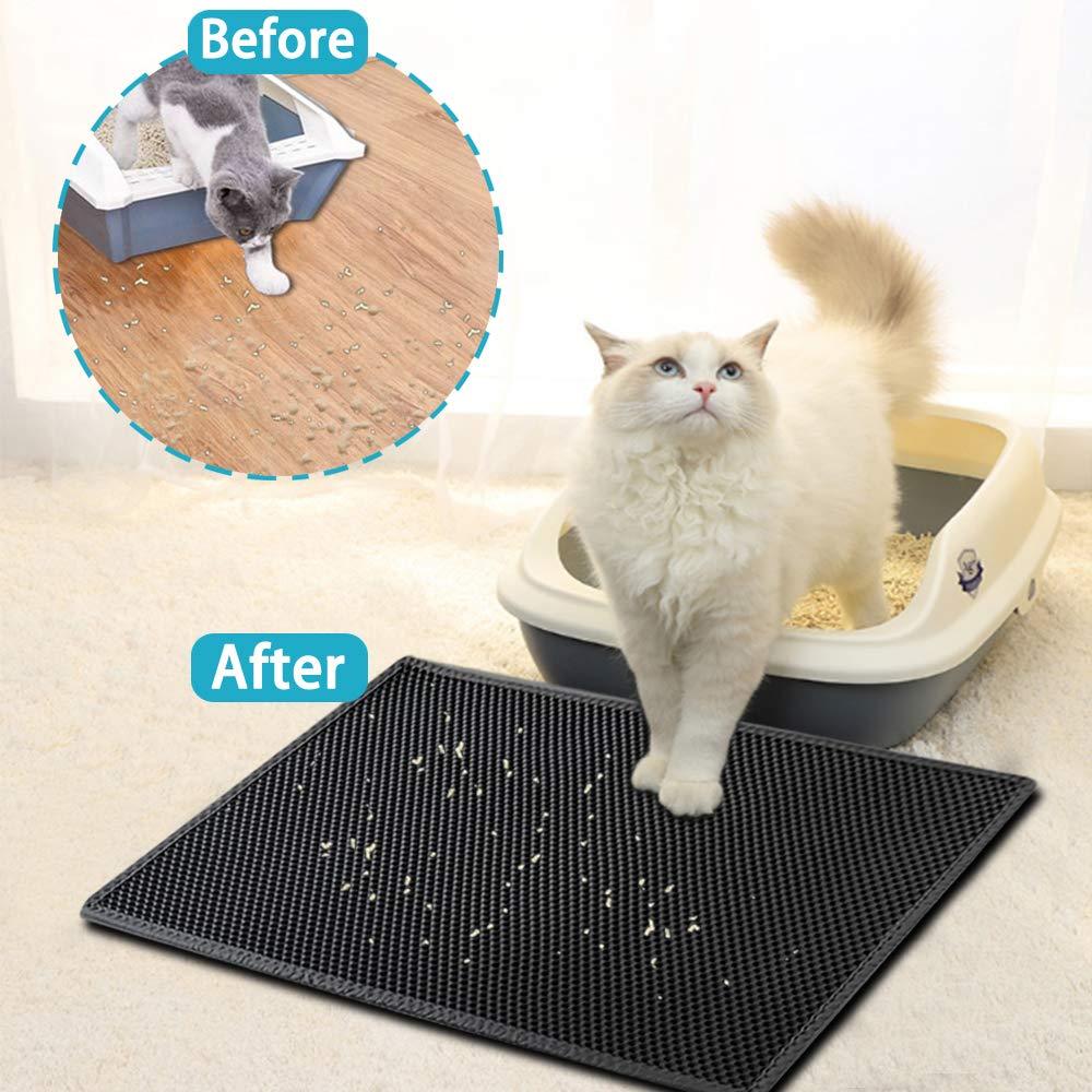 HydroShield Cat Litter Mat: Dual Layer Waterproof & Non-Slip - Ghostspetpalace.com