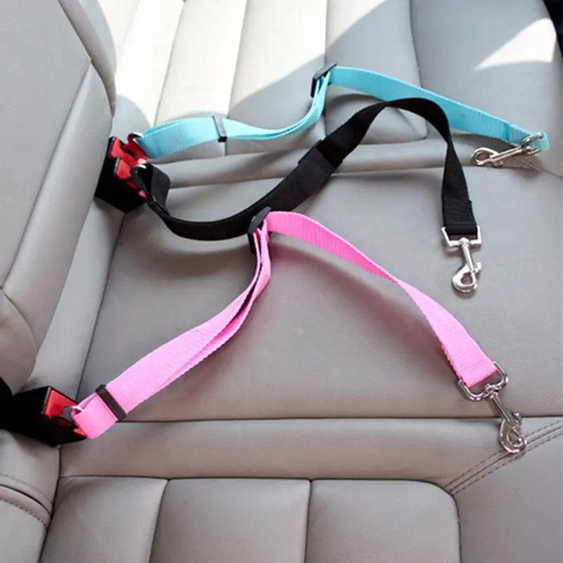 SafeTravels: Car Safe Seat Belt Leash for Secure Pet Travel & Safety on the Move. - Ghostspetpalace.com